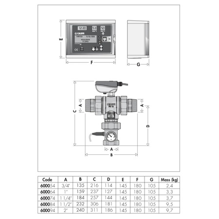 LEGIOMIX Elektroniczny zawór mieszający z programowalną dezynfekcją termiczną i dezynfekcją kontrolną - 24 V, 1"