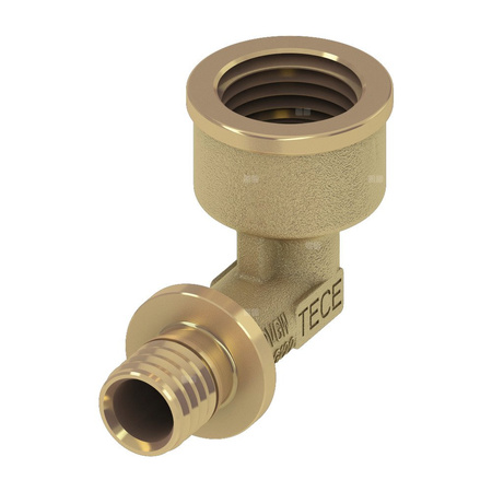 Mufa przejściowa 90' TECE flex, brąz, 20 mm x 3/4'' (zz x GW)