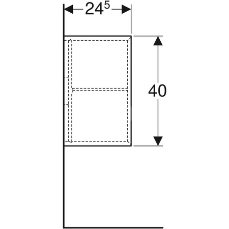 Element boczny iCon 37 cm x 40 cm x 24,5 cm , Biały / Lakierowany na wysoki połysk