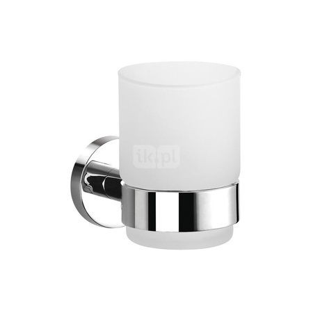 GRACE szklanka pojedyncza, szkło mrożone/chrom