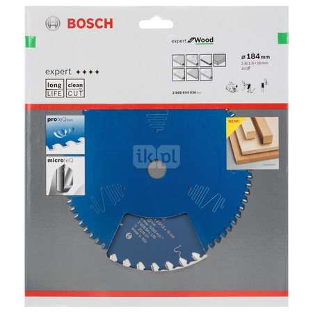 Tarcza pilarska Expert for Wood KSB EXPERT FOR WOOD 184X16X2,6 40T