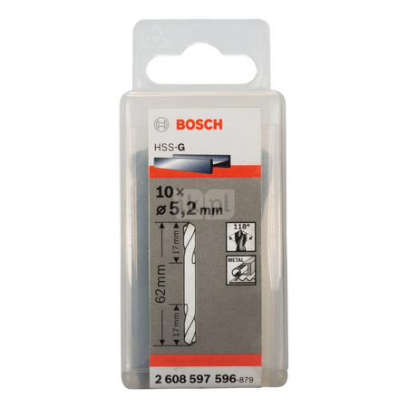 WIERTŁO HSS-G 5,2X62 10PC