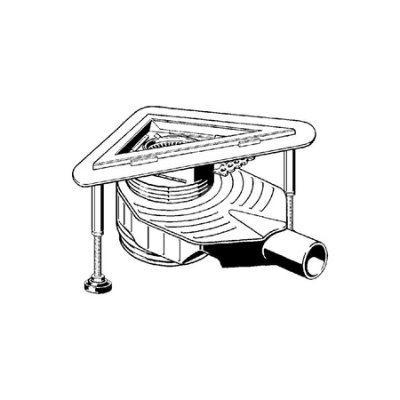 Odpływ narożny, stal nierdzewna / błyszczący do odpływów prysznicowych VIEGA 4972.83