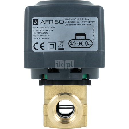 2-drogowy zawór strefowy AZV 453, DN20, G1", Kvs 10, 230 V AC, NO