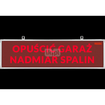 Tablica ostrzegawcza TP-4.s/H1, "NIE WCHODZIĆ NADMIAR SPALIN", wbud. cicha syren. zasil. 230V