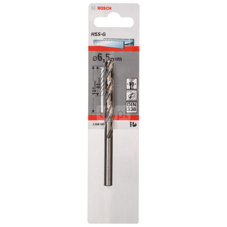 WIERTŁO STAND. HSS-G 135 '6,5/63MM