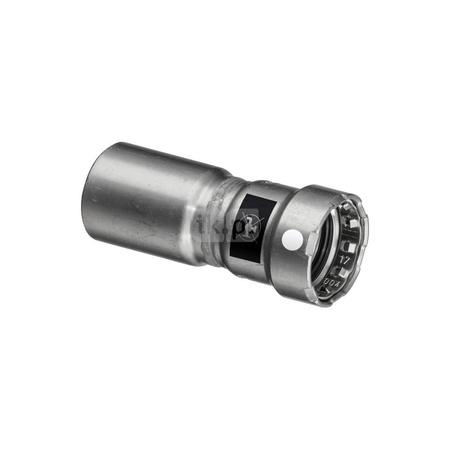 Megapress S-złączka redukcyjna z SC-Contur stal niestopowa, powłoka cynkowo-niklowa, końcówka wsuwana, przyłącze zaprasowywane, nr wzoru 4315.1 centralne ogrzewanie zgodne z AGFW FW 524 DN1: 25 D1: 1 DN2: 10 D2: ⅜