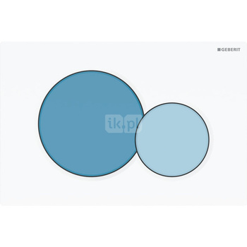 Przycisk uruchamiający Geberit Sigma01, przedni, biały-niebieski-jasnoniebieski