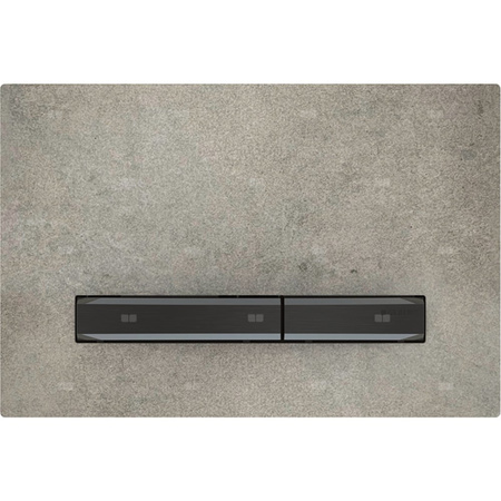 Przycisk uruchamiający Geberit Sigma50, przedni, imitacja betonu, przyciski: czarny chrom