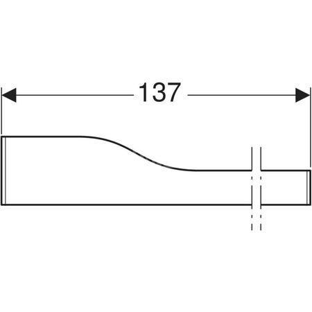 Osłona dekoracyjna, przednia, do umywalki Geberit Bambini, do 3 baterii umywalkowych, głębsza umywalka po prawej stronie, zielon