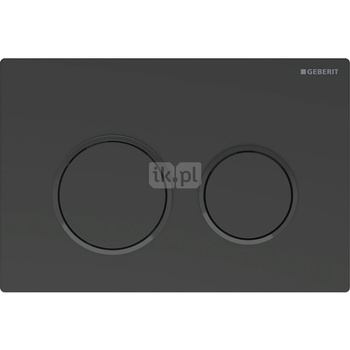 Przycisk uruchamiający Geberit Omega20, przedni/górny, czarny mat-czarny-czarny mat, easy-to-clean