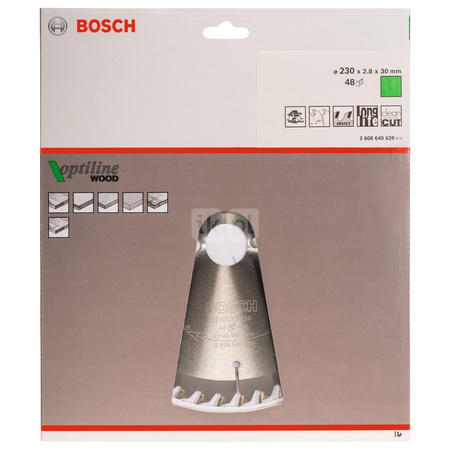 Tarcza pilarska Optiline WoodPIŁA TARCZ.-H OPTI 230X2.8X30Z48