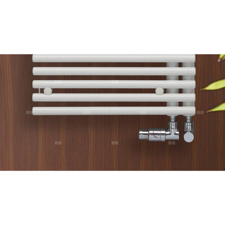 Grzejnik elektryczny ZEHNDER Forma Asym 1186 x 496 mm, kolor biały, moc 500 W