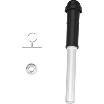 Zestaw podstawowy C33x (2504),  pionowy zestaw powietrzno-spalinowy fi60/100 koncentryczny, do podłączenia od góry kotła,  tworzywo polimerowe PP /stal (zakończenie w kolorze czarnym)