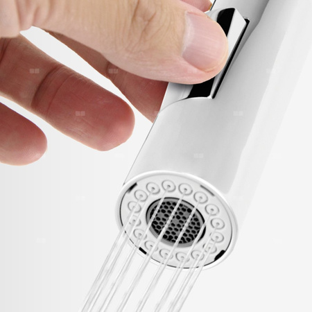 Bateria zlewozmywakowa FERRO ZUMBA SLIM 2F, kolor chrom, zielona elastyczna wylewka 2f