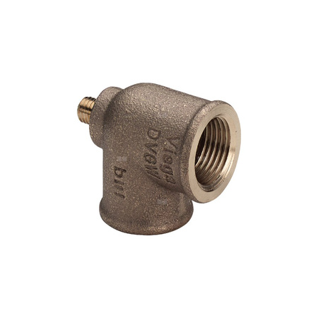 Kolano przyłączeniowe 90' VIEGA 94477.0-713 Jednoczęściowy, brąz / brąz, 1/2'' (gw x gw), (głębokość: 15 mm)