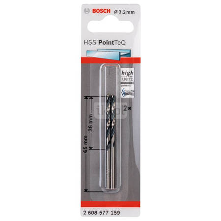 WIERT. HSS POINTTEQ 3.2MM 2PC