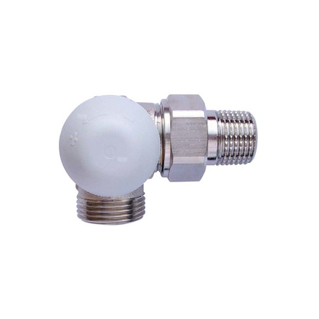 Zawór grzejnikowy termostatyczny HERZ TS-98-VH 3-osiowy ab z nastawą wstępną, połączenie GZ 1/2'' mosiądz (niklowanie)