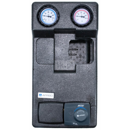 Grupa pompowa AFRISO PrimoTherm 180-2 DN25 3-WM-SM Vario GZ x GW 1 1/2'' x 1'', z zaworem mieszającym, z izolacją, z siłownikiem arm 343 proclick