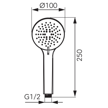 Rączka natryskowa 3F VIGO, chrom
