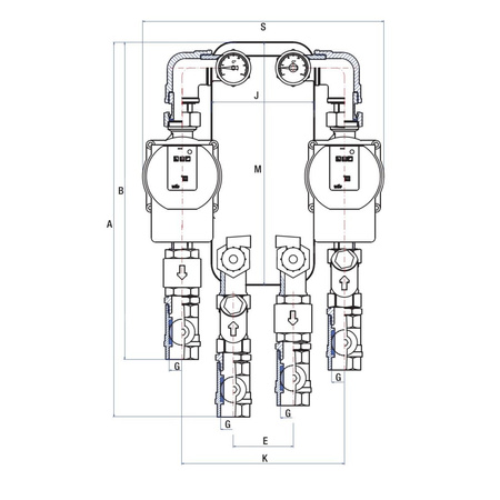Zestaw wymiennikowy RUMET zasileanie z dołu 30 płytowy