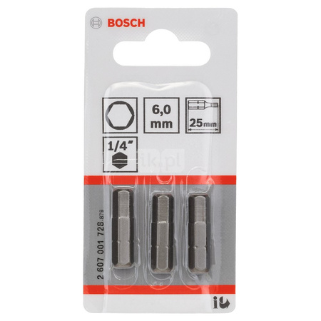 BIT 6KT 6,0MM EH 3PC