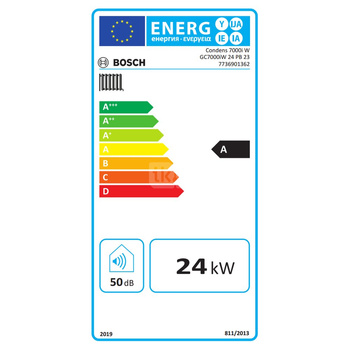 Kocioł gazowy jednofunkcyjny BOSCH TERMOTECHNIKA Condens GC7000iW 24PB kondensacyjny wiszący 24 kW