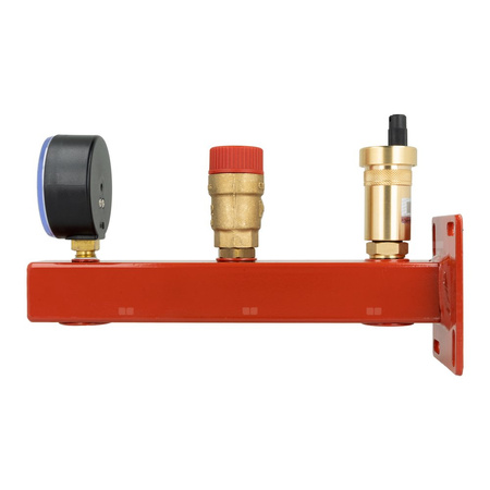 Zespół przyłączeniowy AFRISO BSS 3/4'' GW x GW, max. 3 bar + wskaźnik ciśnienia