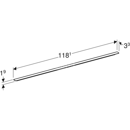 Uchwyt iCon: Chrom błyszczący, 118.1cm