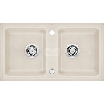 Deante Zorba Zlewozmywak 2-komorowy bez ociekacza - beż