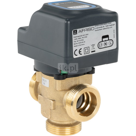 3-drogowy zawór strefowy AZV 844, DN25, G1 1/4", Kvs 11, 230 V AC, AB-B