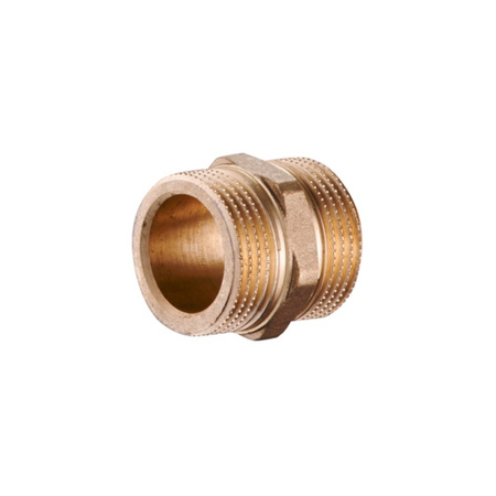 Nypel KFA Armatura, mosiądz, 3/8'' (gz x gz)