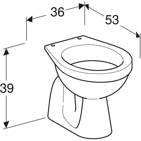 IDOL Miska stojąca z odpływem pionowym