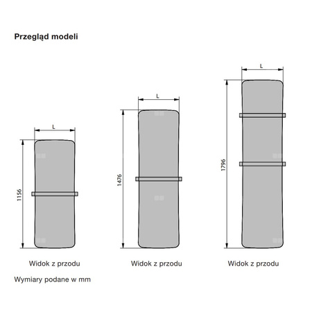 Grzejnik płytowy ZEHNDER Folio Belt wym. 1156 x 530 mm, kolor biały RAL9016, moc 355 W