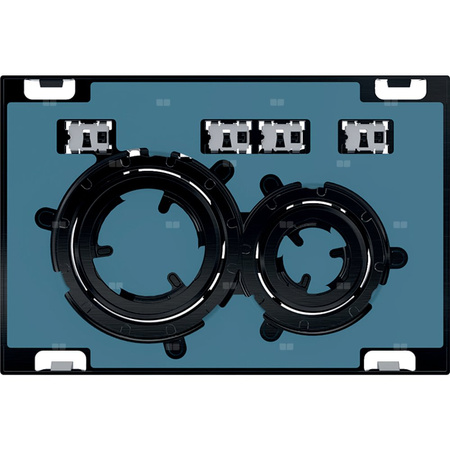 Przycisk uruchamiający Geberit Sigma21, przedni, uniwersalny , pierścienie: czarny chrom