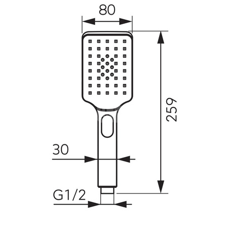 CLICK rączka natrysku 3F, chrom