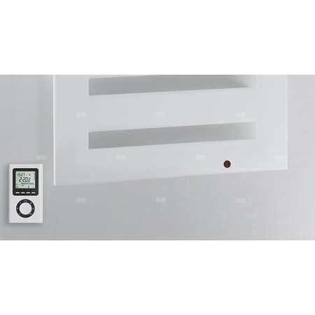 Grzejnik Zehnder Metropolitan Bar MEP-150-050 - 500 mm, kolor (Code0521) White Quartz, złącze Code S012, konsole scienne Metropolitan, 4 zestawy naścienne