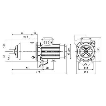 Wysokociśnieniowa pozioma pompa do wody Wilo-MEDANA CH1-L.403-1/E/F/10T