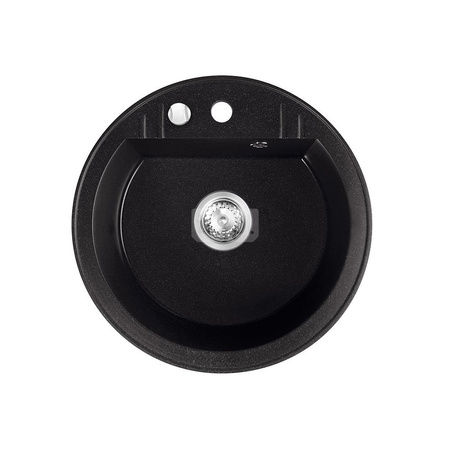 MEZZO II zlewozmywak granitowy 1-komorowy fi51, grafit