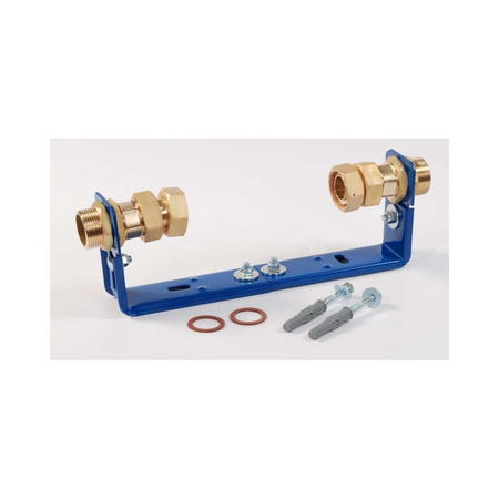 Konsola wodomierzowa regulowana 3/4" wodomierz, śrubunek 1", długość konsoli regulowana 330 - 380 mm (wod. 130 -160m, 190mm) HARD, bolce w komplecie