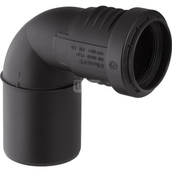 Kolano 87.5' GEBERIT Silent-PP, PP / PP, 40 mm x DN 40 (końcówka wciskowa x mufa wciskowa), (głębokość: 31 mm) z uszczelką