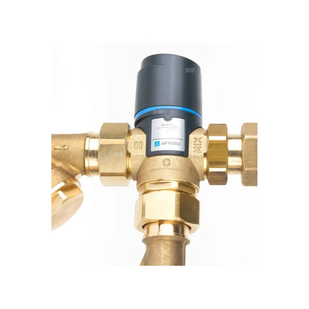 Grupa pompowa AFRISO BPS 911 AP GZ x GW 1'' x 3/4'', z zaworem mieszającym, z zaworem termostatycznym, z pompą obiegową