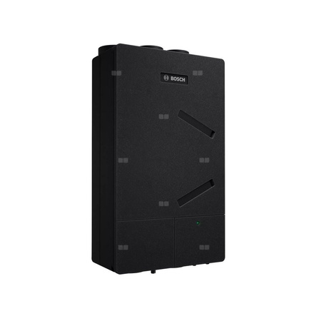 V4000CC 100 BS – jednostka wentylacyjna o nominalnej wydajności 100 m3/h, z bypassem, dostarczana z regulatorem naściennym CV200, z czujnikiem wilgotności, z czujnikiem zanieczyszczeń VOC i zestawem do montażu ściennego/sufitowego