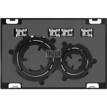 Przycisk uruchamiający Geberit Sigma21, przedni, uniwersalny , pierścienie: czarny chrom