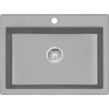 Deante Eridan Zlewozmywak granitowy 1-komorowy bez ociekacza - szary metalik