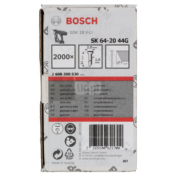 GWÓŹDŹ SK64-20 44G 1.6MM 2'000 PC