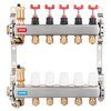 Rozdzielacz do ogrzewania podłogowego FERRO SN-RZP05S 5-obieg. stal nierdzewna gw 1'' x nypel gw 1/2''x3/4'' + przepływomierz + termostat