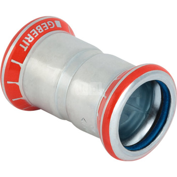 Mufa GEBERIT Mapress C-Stahl FKM, stal (Ocynk galwaniczny/elektrolityczny) (ocynk), 54 mm, DN 50 x 54 mm x DN 50 (MZ), (głębokość: 6.5 mm) z uszczelką