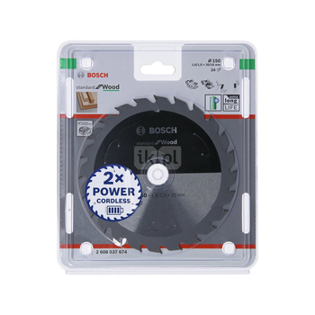 Ostrze do piły tarczowej bezprzewodowej Standard for Wood 160 x 1,5 / 1 x 20 T24