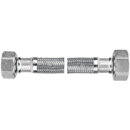Wąż przyłączeniowy elastyczny FERRO z oplotem (stal), gw x gw, 3/8'' x 3/8'', długość 50 mm